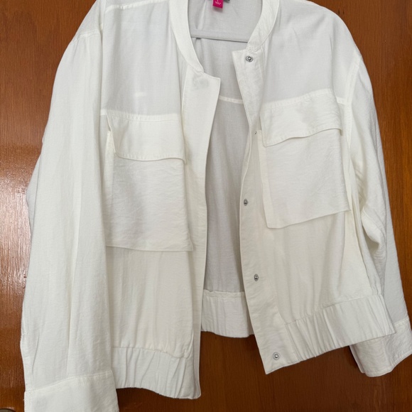 Vince Camuto Slouchy Bomber Jacket – New Ivory (Size L) - Picture 6 of 13